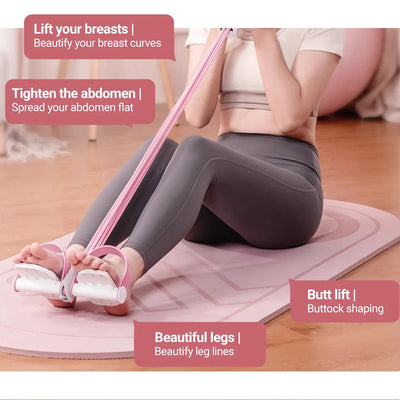 Woman Yoga Pedal Puller Portable Resistance Band Exercise Equipment